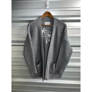 The Beach People Gray Knit Open Cardigan Size M/L